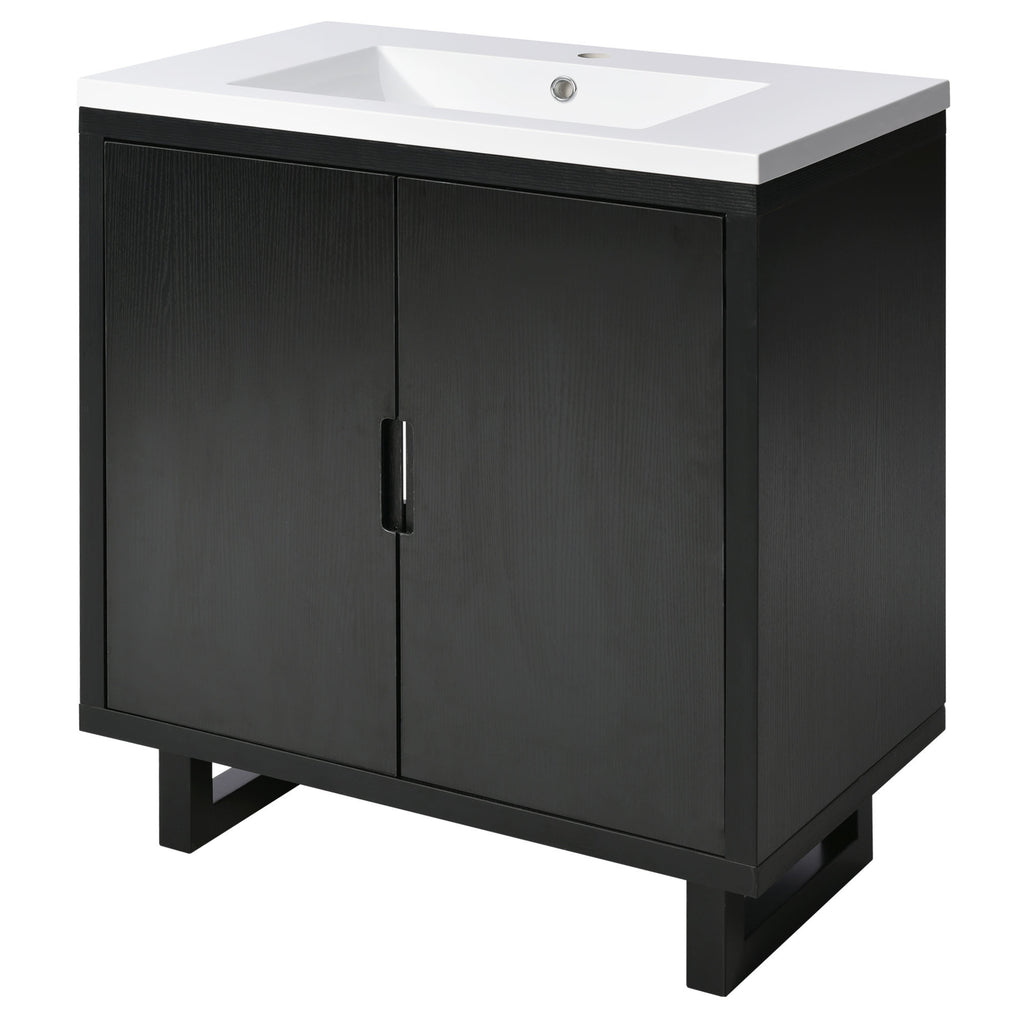 Leoglint 30" Bathroom vanity Set with Sink, Combo Cabinet, Bathroom Storage Cabinet, Solid Wood Frame