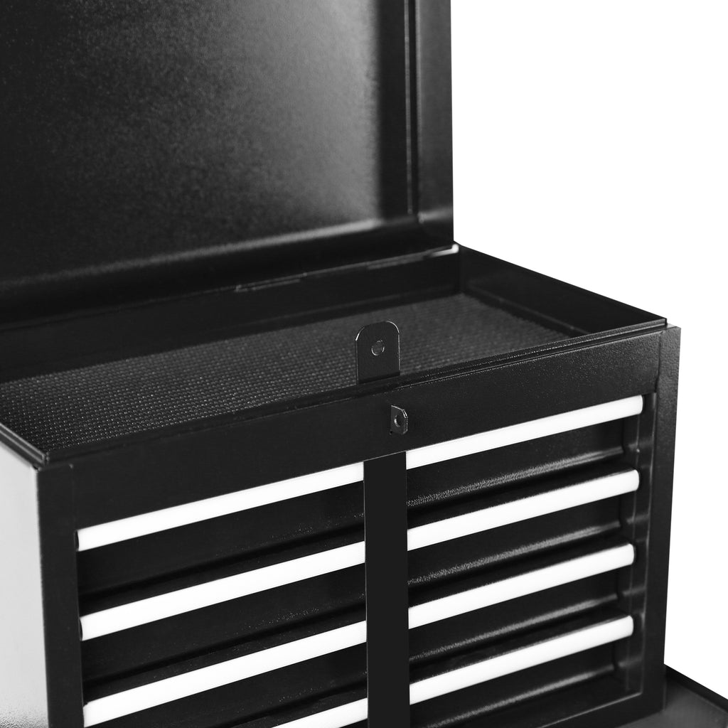 Leoglint Rolling Garage Workshop Organizer Detachable 5 Drawer Tool Chest with Large Storage Cabinet and Adjustable Shelf, Black