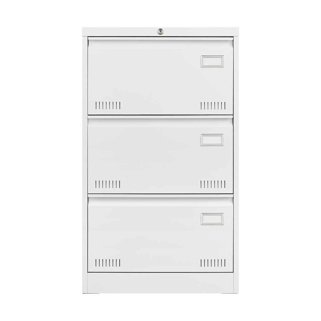 Leoglint Filing Cabinet Lateral File Cabinet 3 Drawer, White Filing Cabinets with Lock, Locking Metal File Cabinets Three Drawer Office Cabinet for Legal/Letter/A4/F4 Home Offic