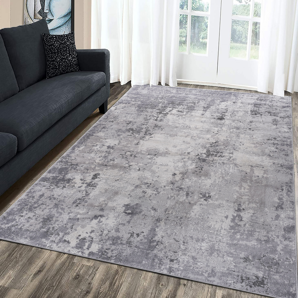 Leoglint 5X7 Light Grey/Abstract Non-Shedding Living Room Bedroom Dining Home Office Stylish and Stain Resistant Area Rug