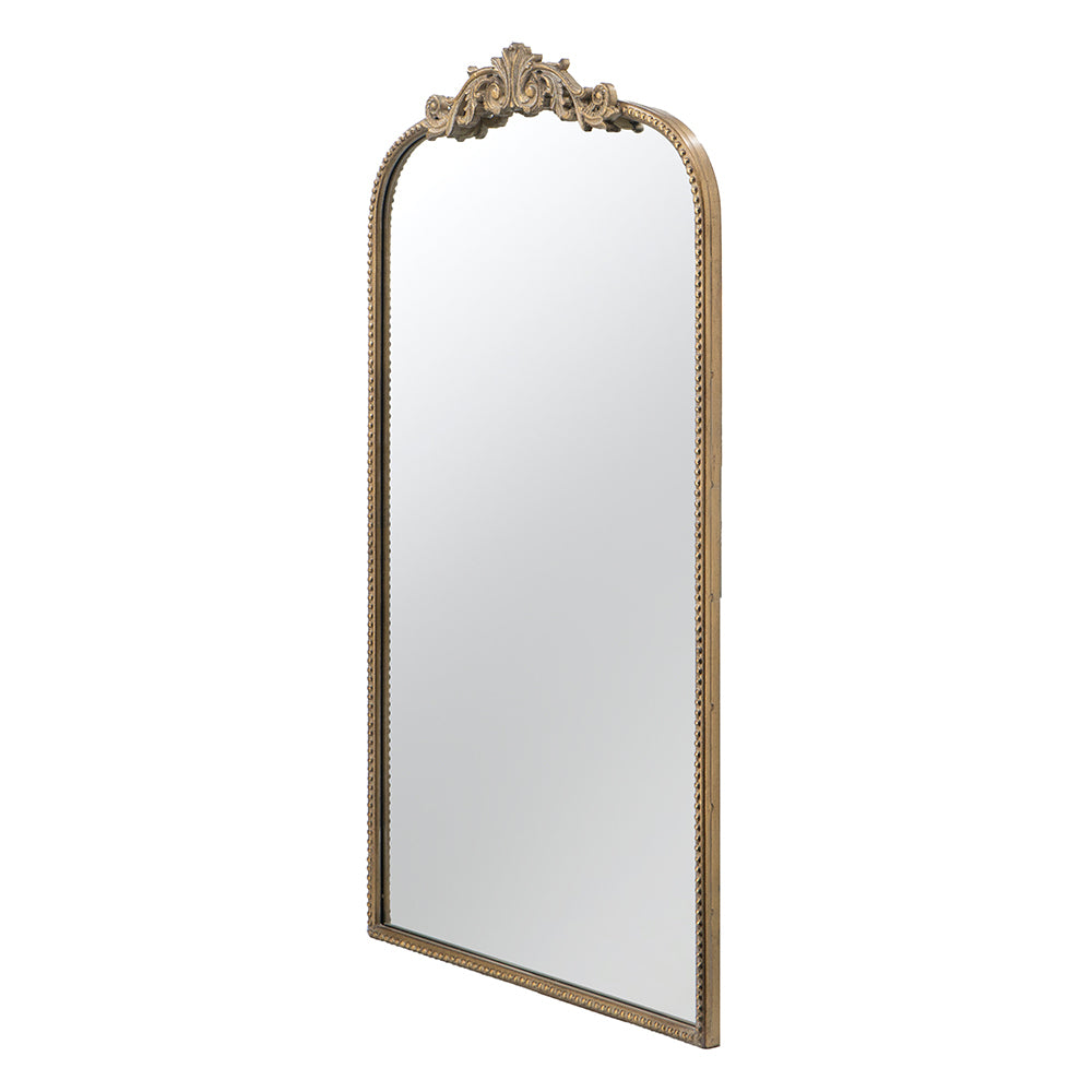 Leoglint 24" x 42" Gold Arch Mirror, Baroque Inspired Wall Decor for Bathroom Bedroom Living Room