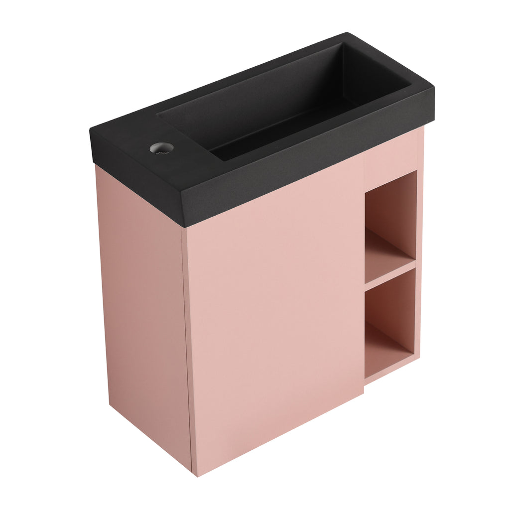 Leoglint 20'' Floating Wall-Mounted Bathroom Vanity with Resin Sink & Soft-Close Cabinet Door