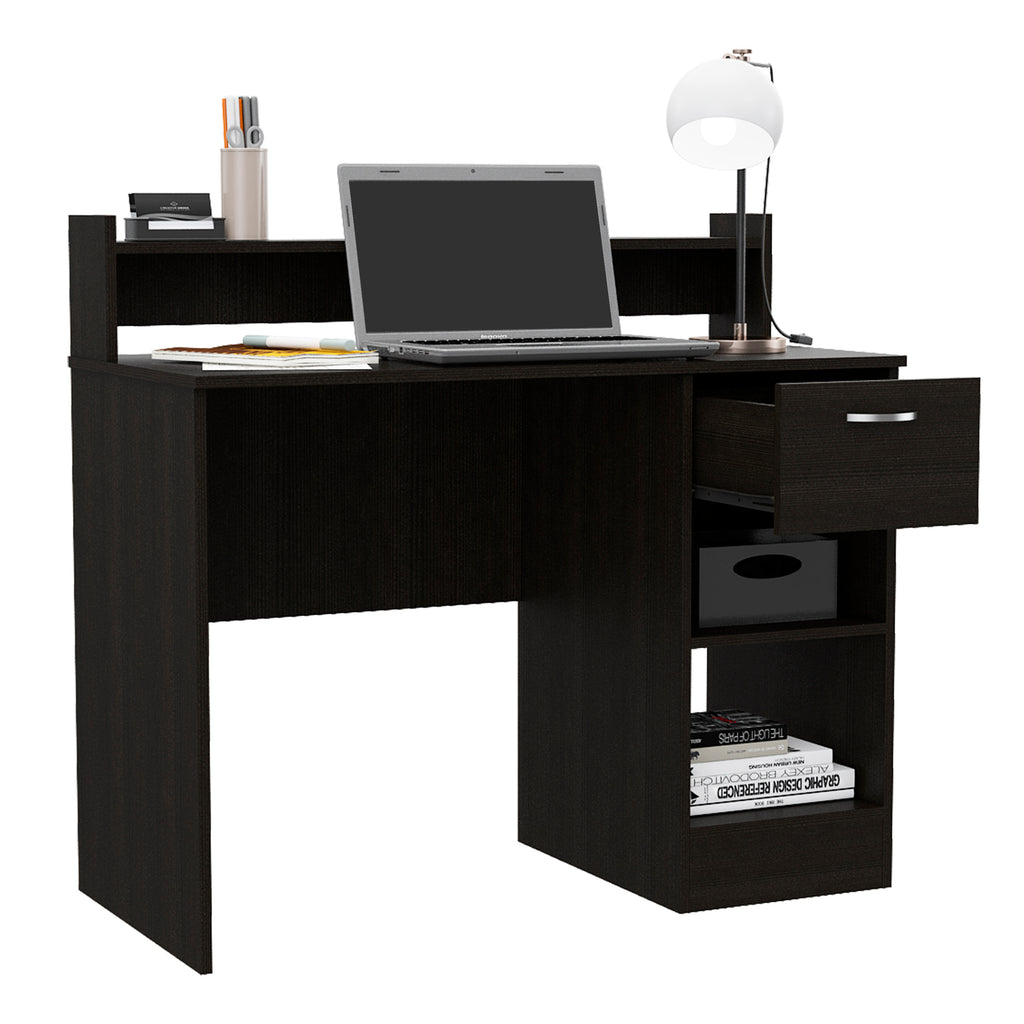 Leoglint Charlotte Computer Office Desk with 2 Storage Shelves and Drawer