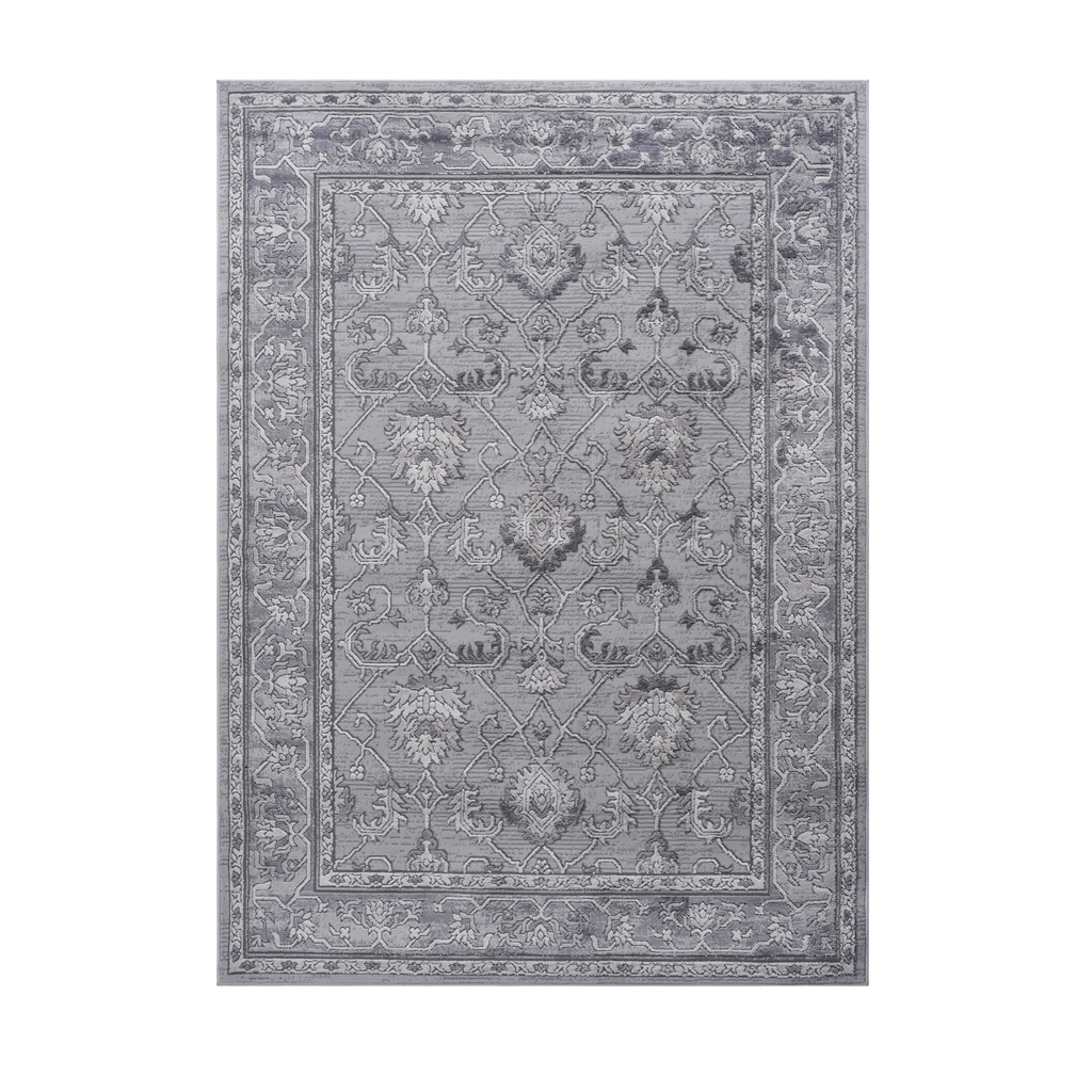 Leoglint 5X7 Grey/Oriental Non-Shedding Living Room Bedroom Dining Home Office Stylish and Stain Resistant Area Rug