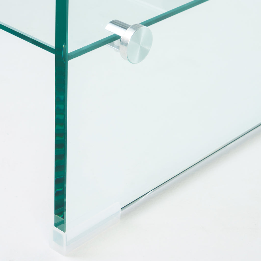 Leoglint COFFEE TABLE 12MM TEMPERED BENT GLASS ,6MM SHELF GLASS