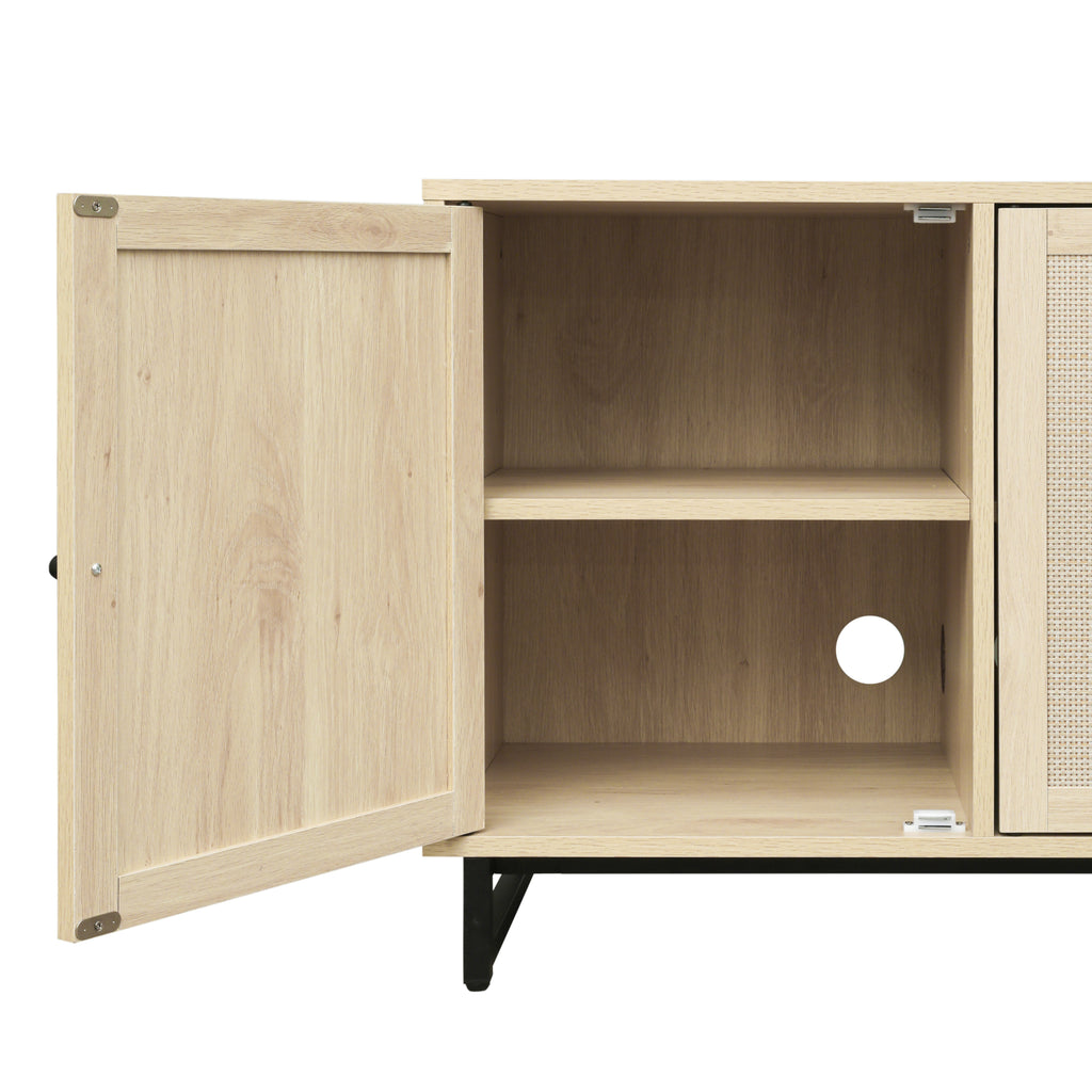 Leoglint 3 Door Cabinet,Sideboard Accent Cabinet, Storage Cabinet for Living Room, Hallway Entryway Kitchen