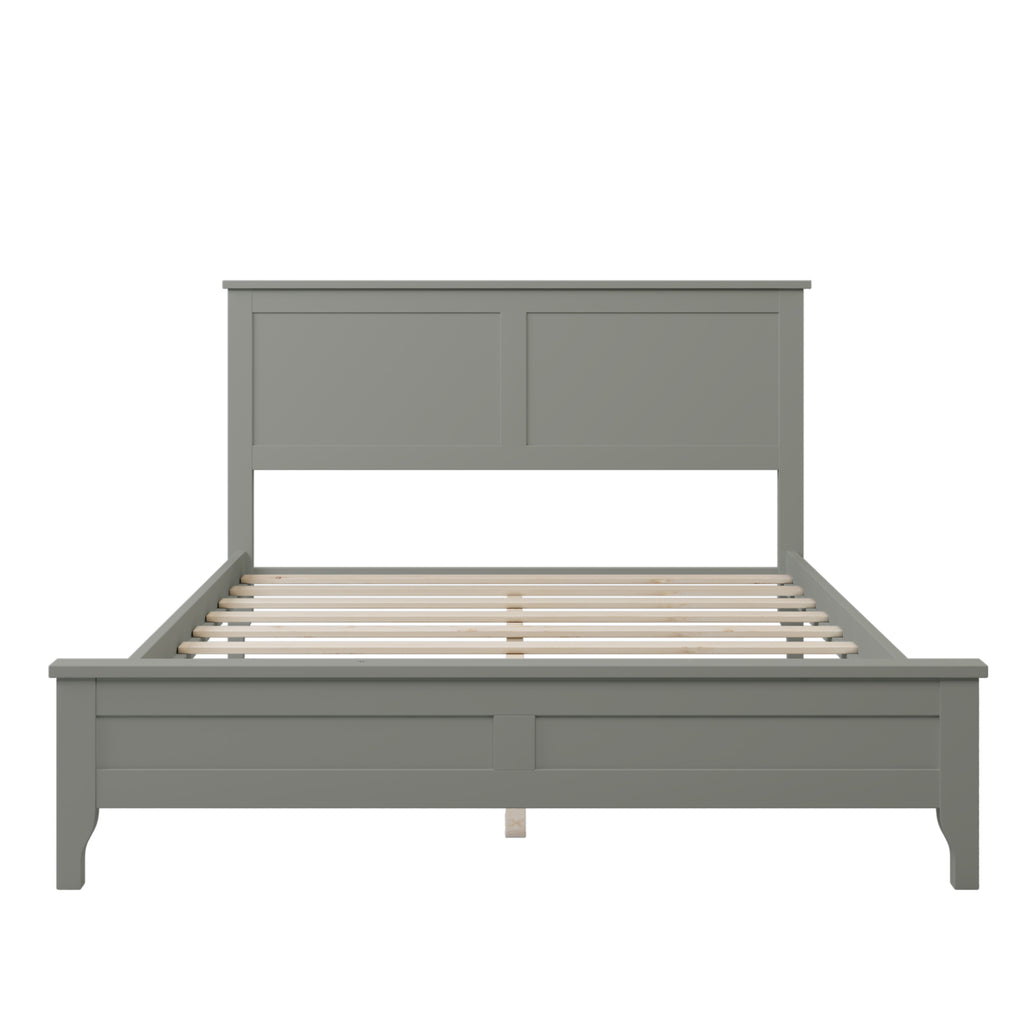 Modern Gray Solid Wood Full Platform Bed Frame(old sku:WF283524AAE)	 Modern Gray Solid Wood Full Platform Bed(old sku:WF283524AAE)