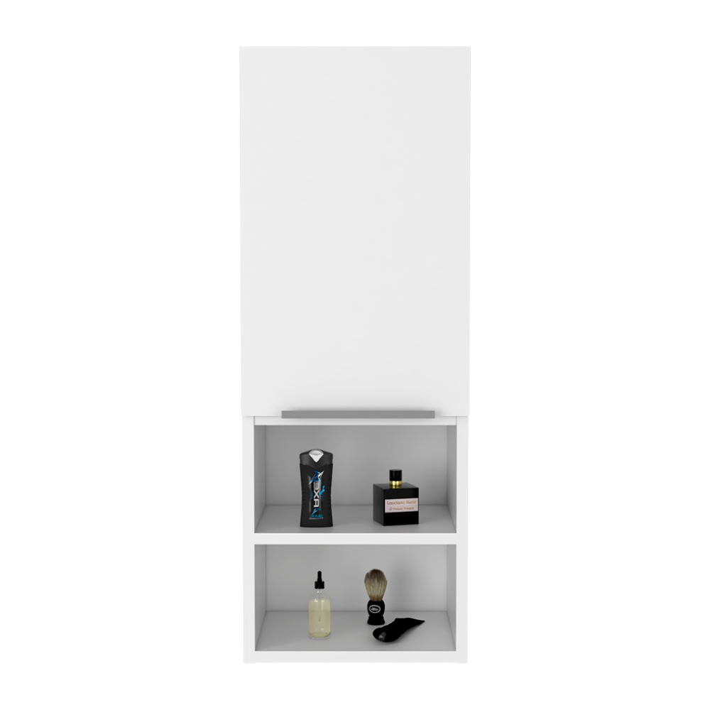 Leoglint Medicine 32H"Single Door Cabinet, Two Interior Shelves, Two External Shelves, White