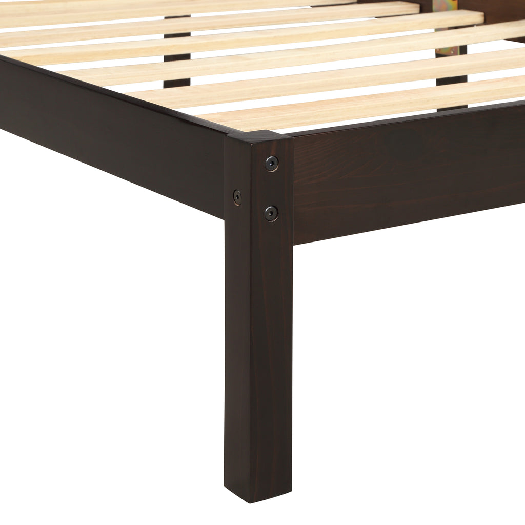 Platform Bed Frame with Headboard, Wood Slat Support, No Box Spring Needed, Full, Espresso(OLD SKU:WF191419AAP)