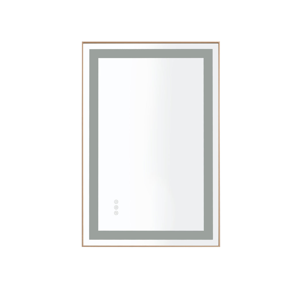 Leoglint 36*24 LED Lighted Bathroom Wall Mounted Mirror with High Lumen+Anti-Fog Separately Control