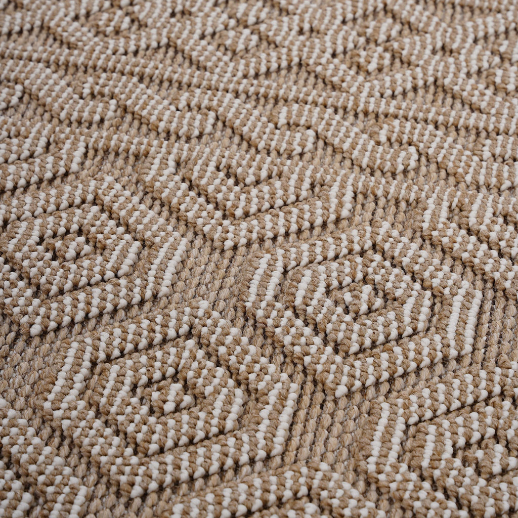 Leoglint 5X7 Mocha /Geometric Indoor/Outdoor Area Rug