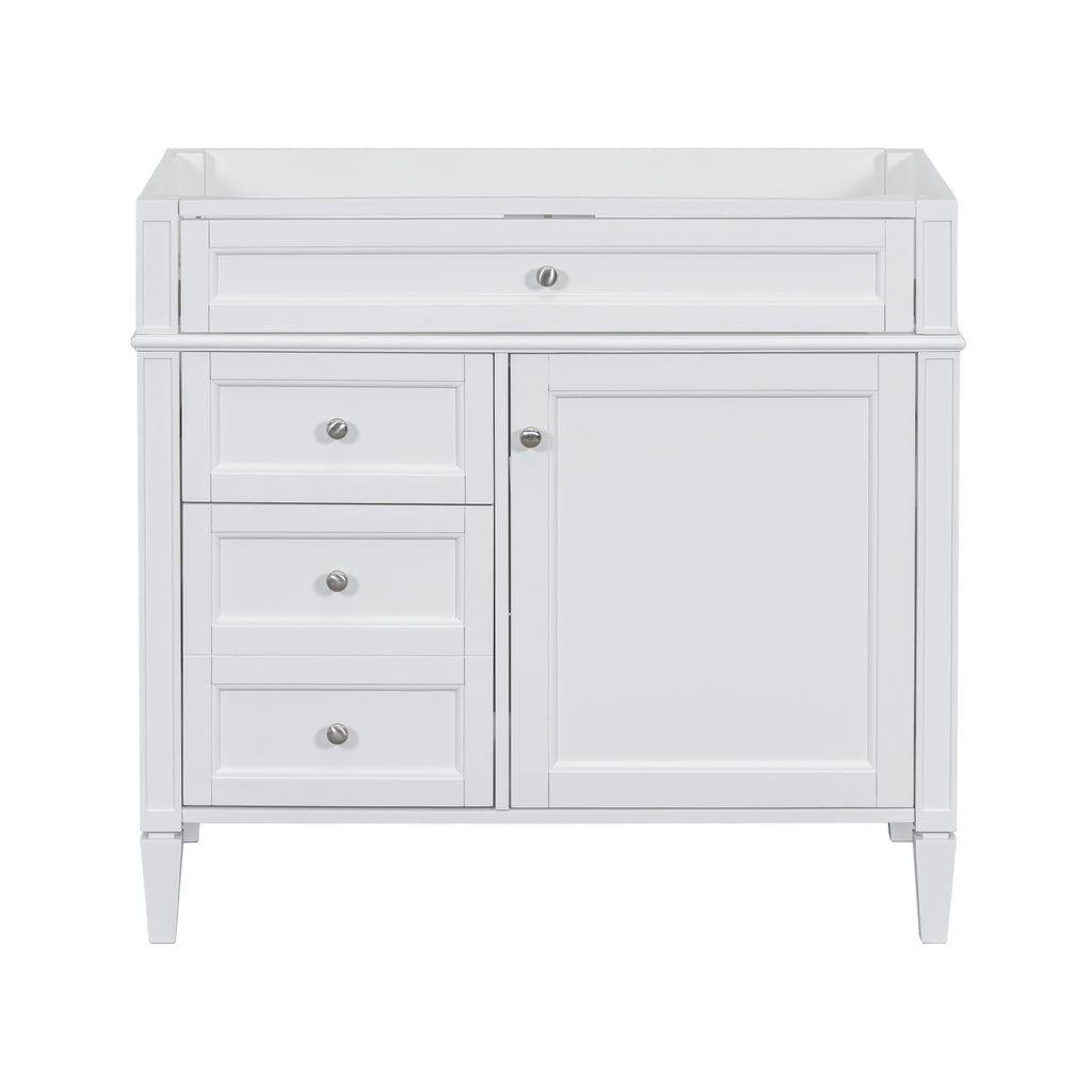 Leoglint 36'' Bathroom Vanity without Top Sink, Modern Bathroom Storage Cabinet with 2 Drawers and a Tip-out Drawer, Solid Wood Frame (NOT INCLUDE BASIN SINK)