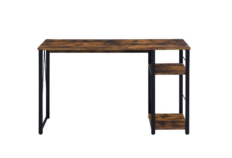 Leoglint ACME Vadna Writing Office Desk, Weathered Oak & Black Finish 92765