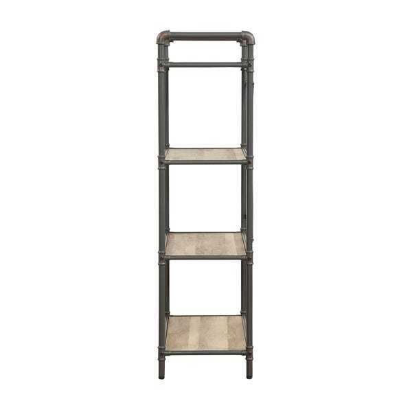 Leoglint ACME Itzel Bookshelf in Antique Oak & Sandy Gray 97163