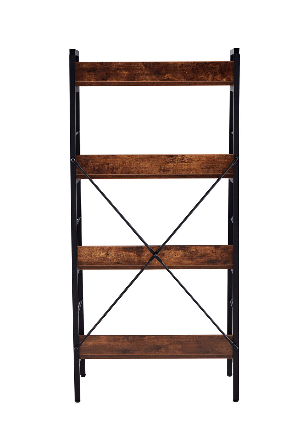 Leoglint DN 3&4 LAYER DISPLAY BOOKSHELF H LADDER SHELF STORAGE SHELVES RACK SHELF UNIT METAL FRAME, TIGGER, 2 pc per 2 cartons