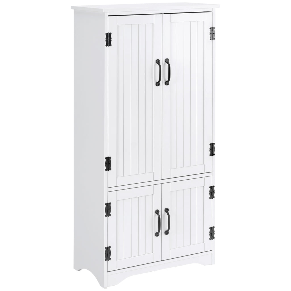 Leoglint Sideboard 48.5" Farmhouse Kitchen Pantry, Floor Storage Cabinet, Cupboard Organizer, White