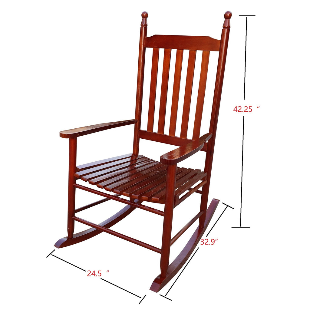 Leoglint wooden porch rocker Outdoor chair  Brown