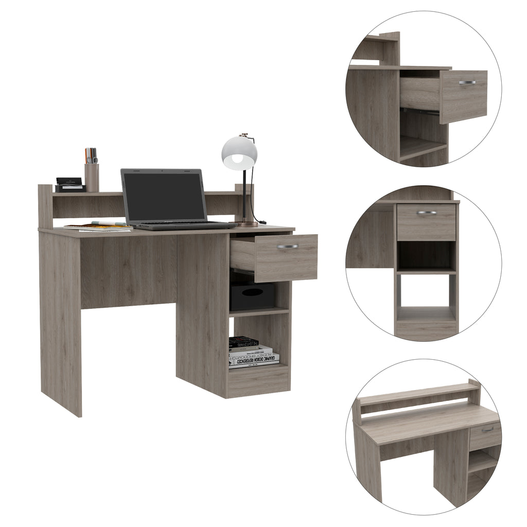 Leoglint Charlotte Computer Office Desk with 2 Storage Shelves and Drawer