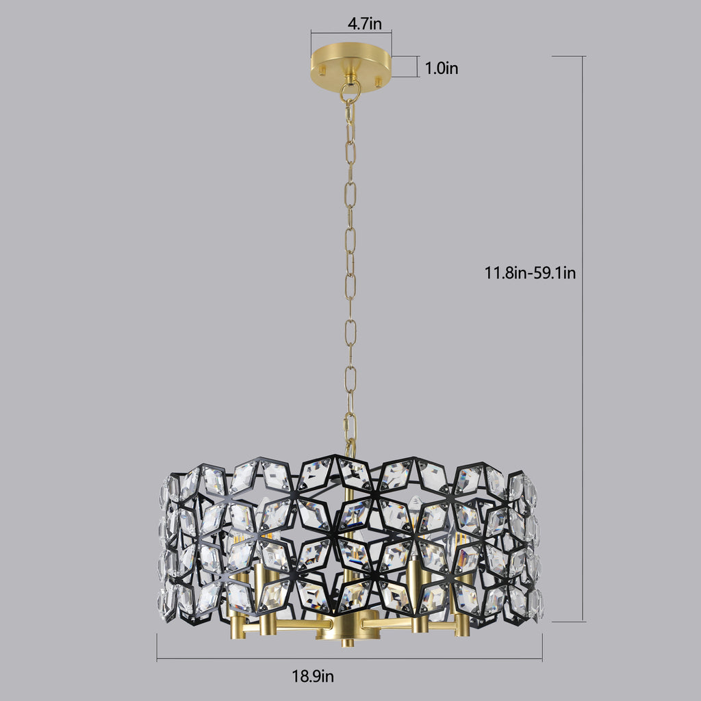 Leoglint Pendant Modern Crystal Chandelier for Living-Room Round Cristal Lamp Luxury Home Decor Light Fixture