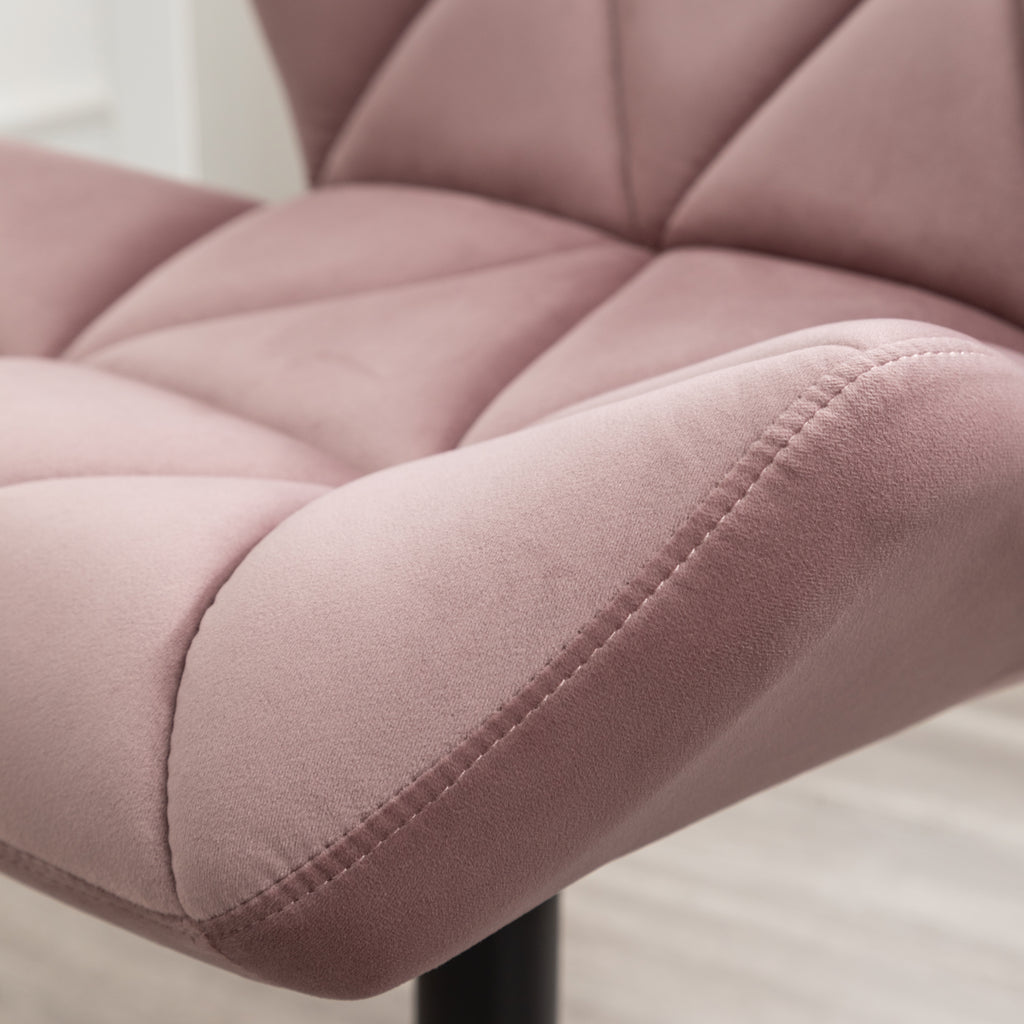 Leoglint Eldon Diamond Tufted Adjustable Swivel Office Chair, Mauve