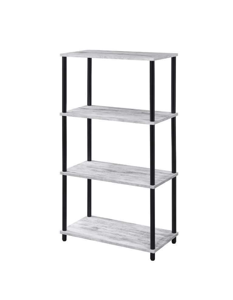 Leoglint ACME Nypho Bookshelf, Antique White & Black Finish 92737