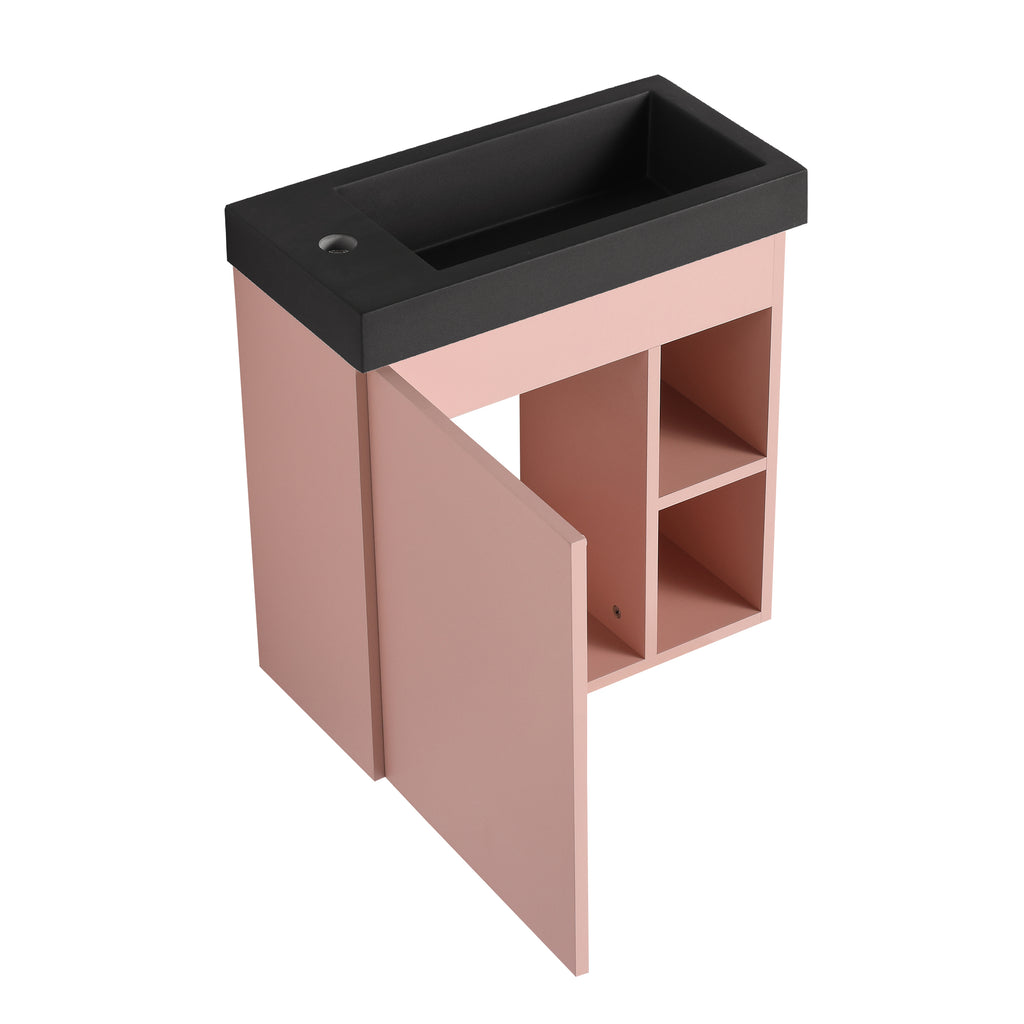 Leoglint 20'' Floating Wall-Mounted Bathroom Vanity with Resin Sink & Soft-Close Cabinet Door