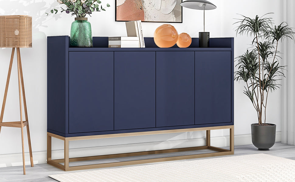 Leoglint TREXM Modern Sideboard Elegant Buffet Cabinet with Large Storage Space for Dining Room, Entryway (Navy)