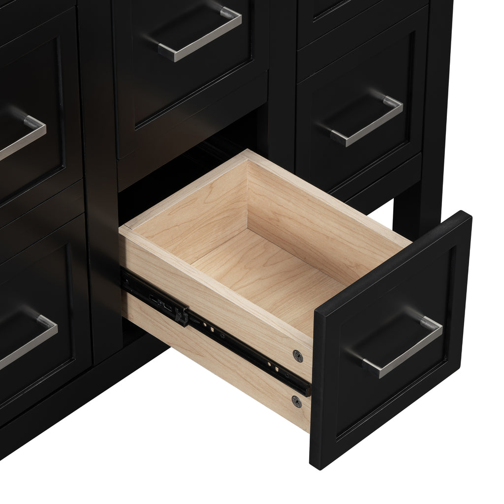 Leoglint [Cabinet Only] 36" Black Bathroom Vanity(Sink not included)