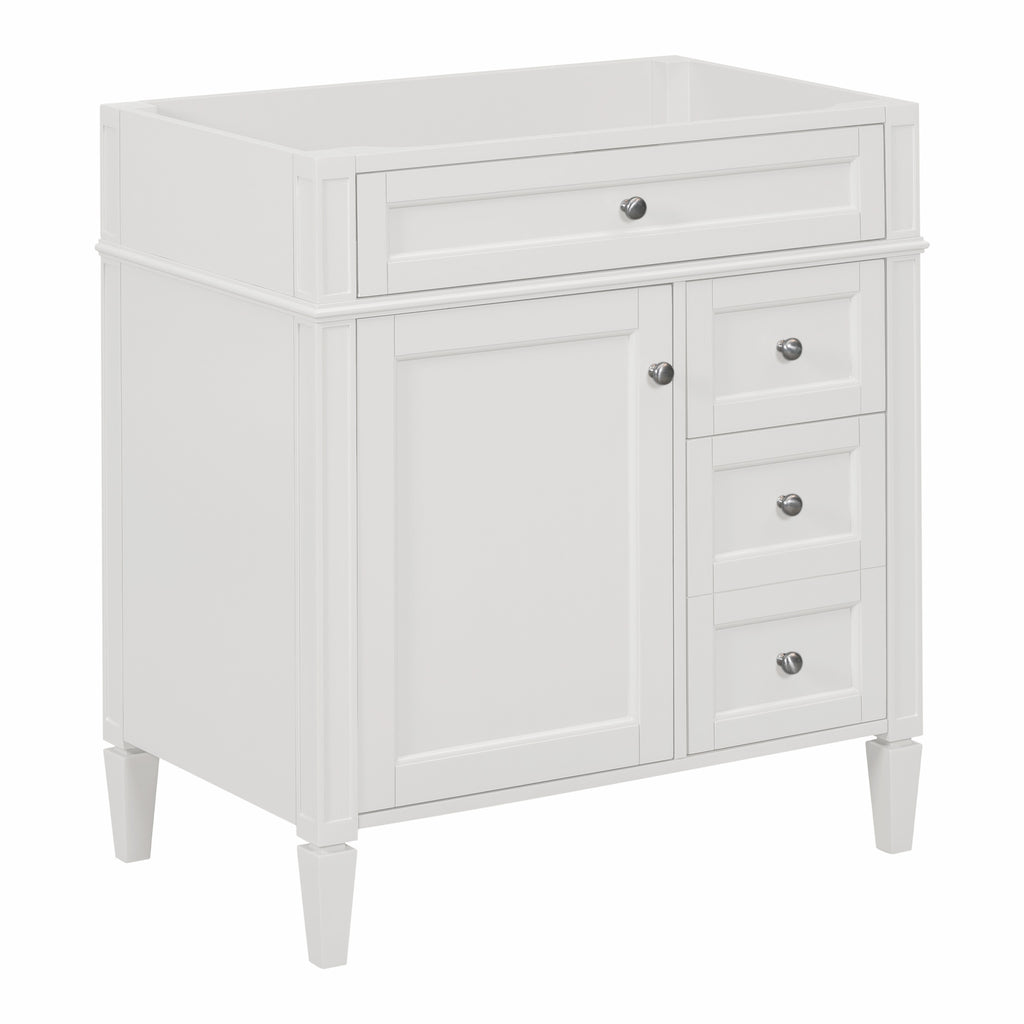 Leoglint 30'' Bathroom Vanity without Top Sink, Modern Bathroom Storage Cabinet with 2 Drawers and a Tip-out Drawer (NOT INCLUDE BASIN)