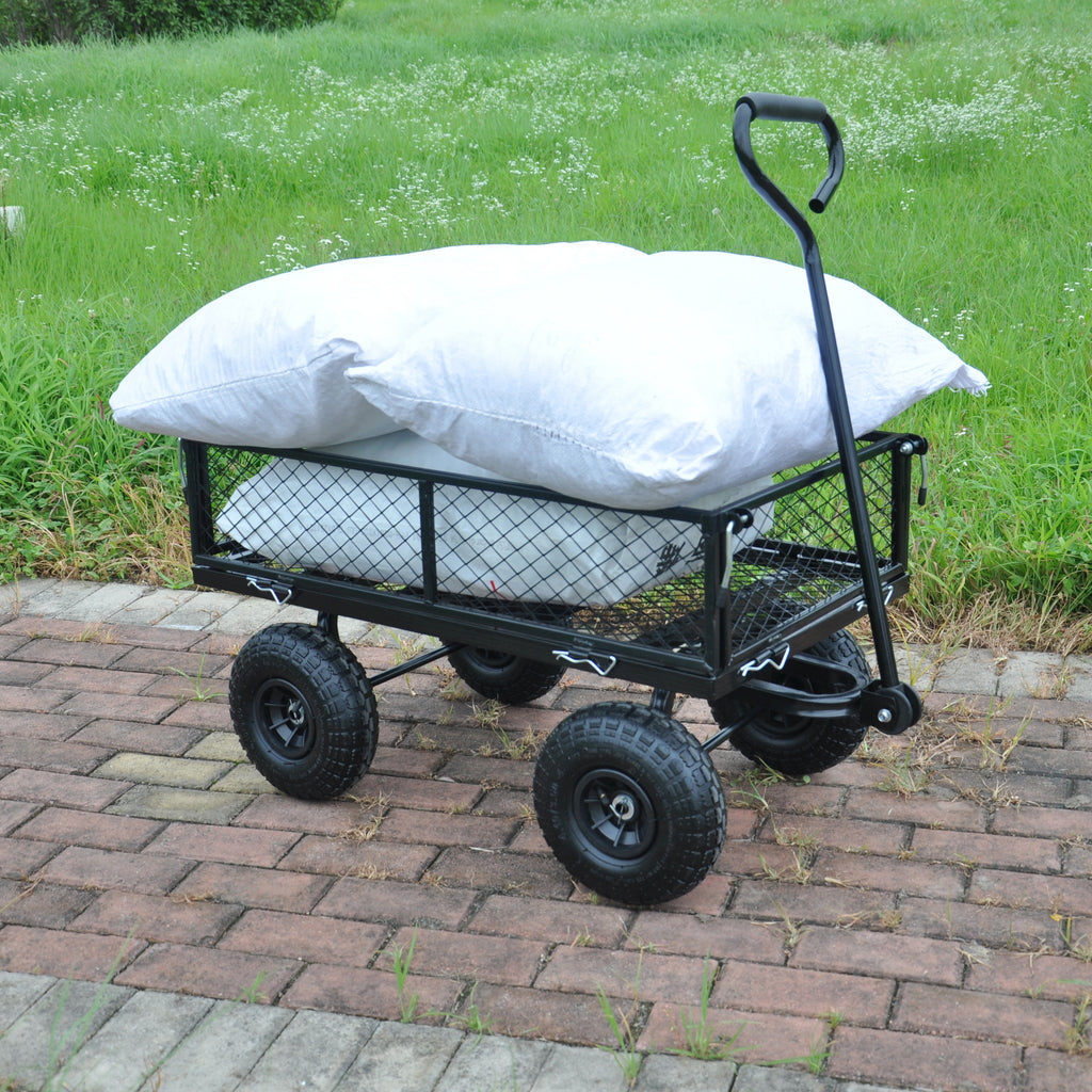 Leoglint Wagon Cart Garden cart trucks make it easier to transport firewood TC1840BKG