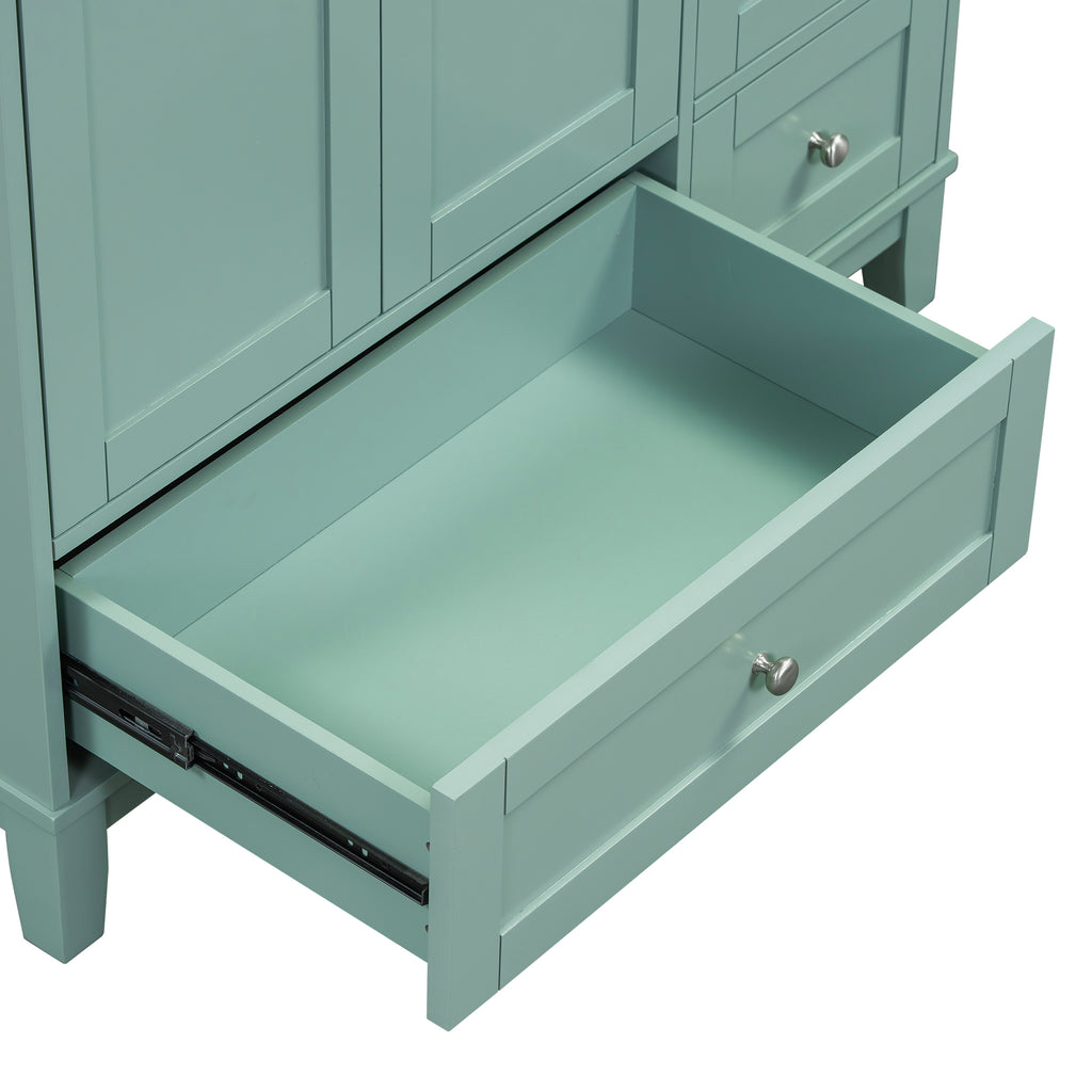 Leoglint [Cabinet Only] 36" Bathroom Vanity-Green (Sink not included)