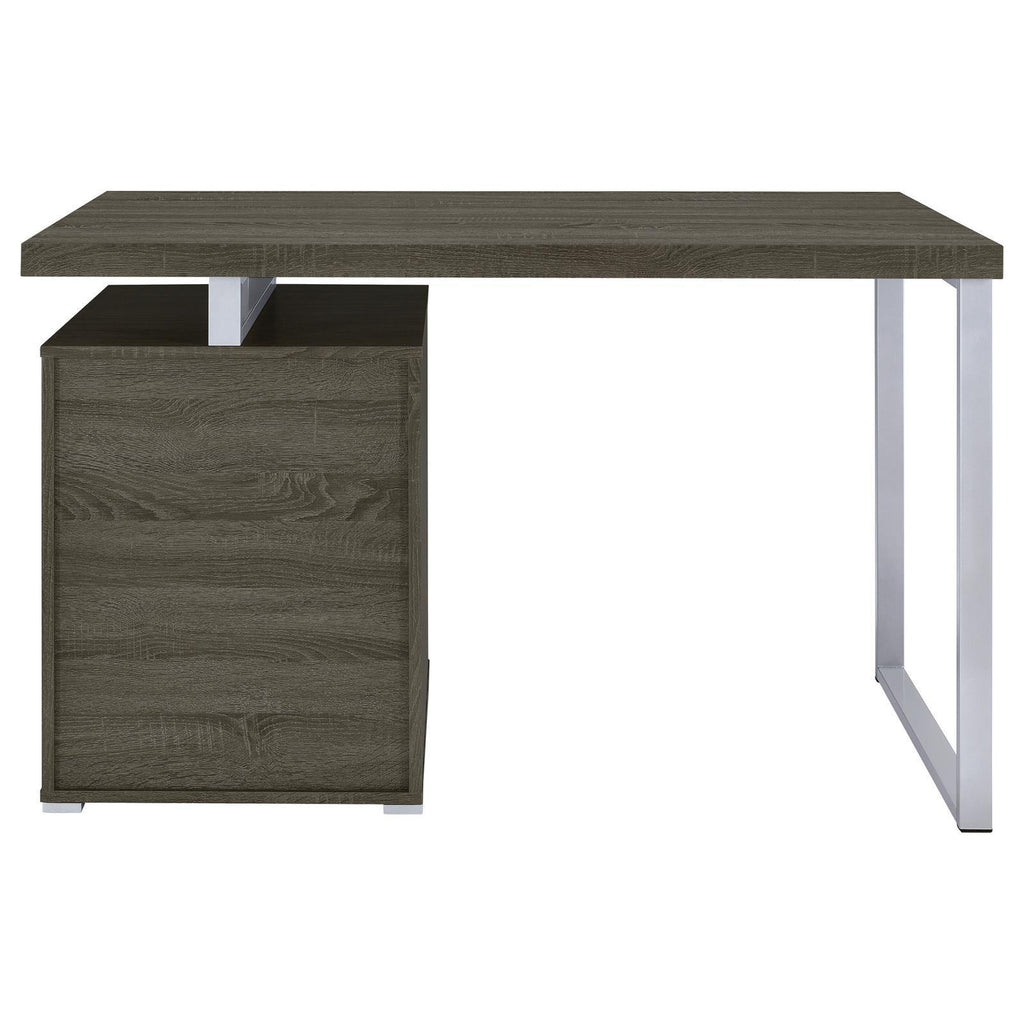 Leoglint Weathered Grey 3-drawer Reversible Office Desk