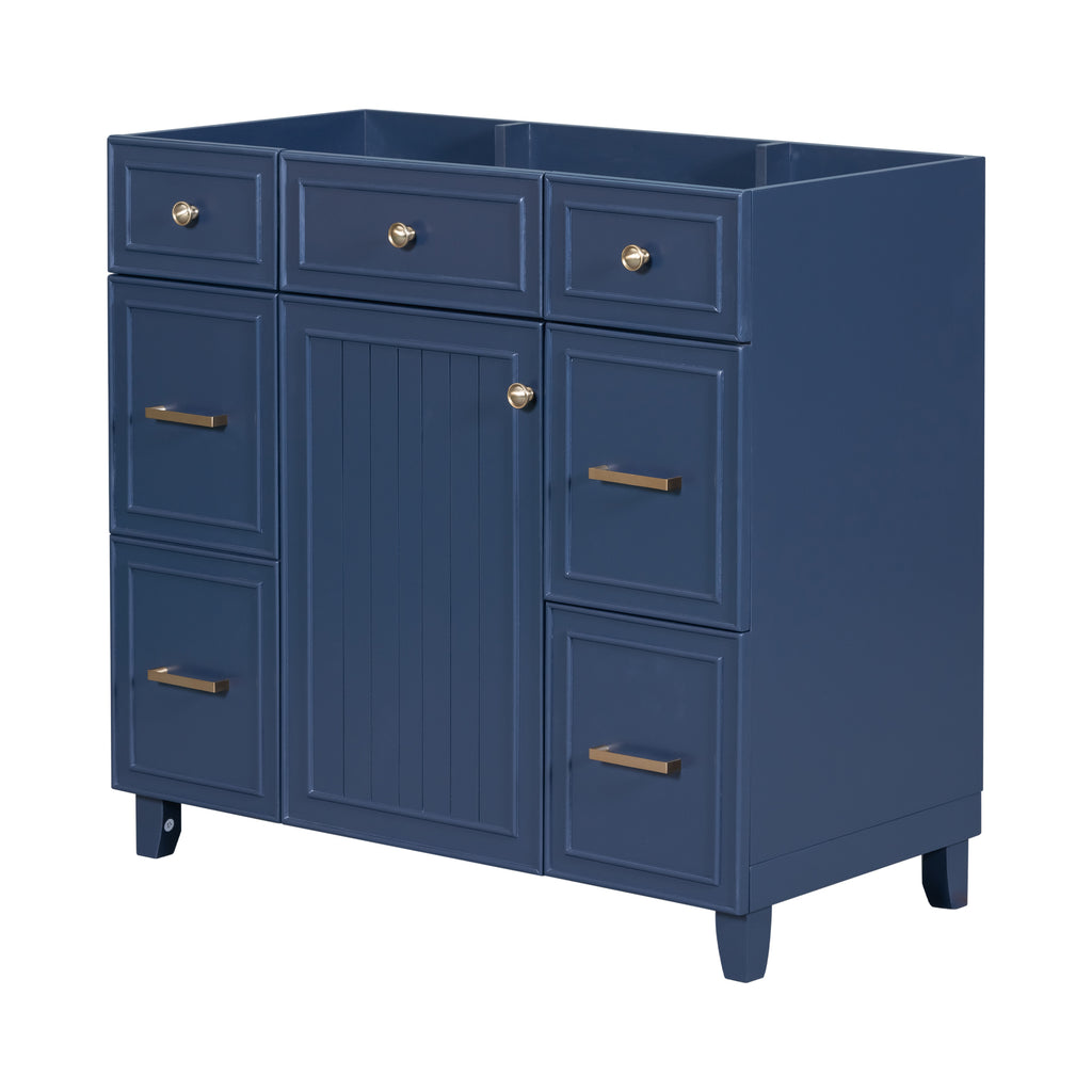 Leoglint [Cabinet Only] 36" Bathroom Vanity-Blue