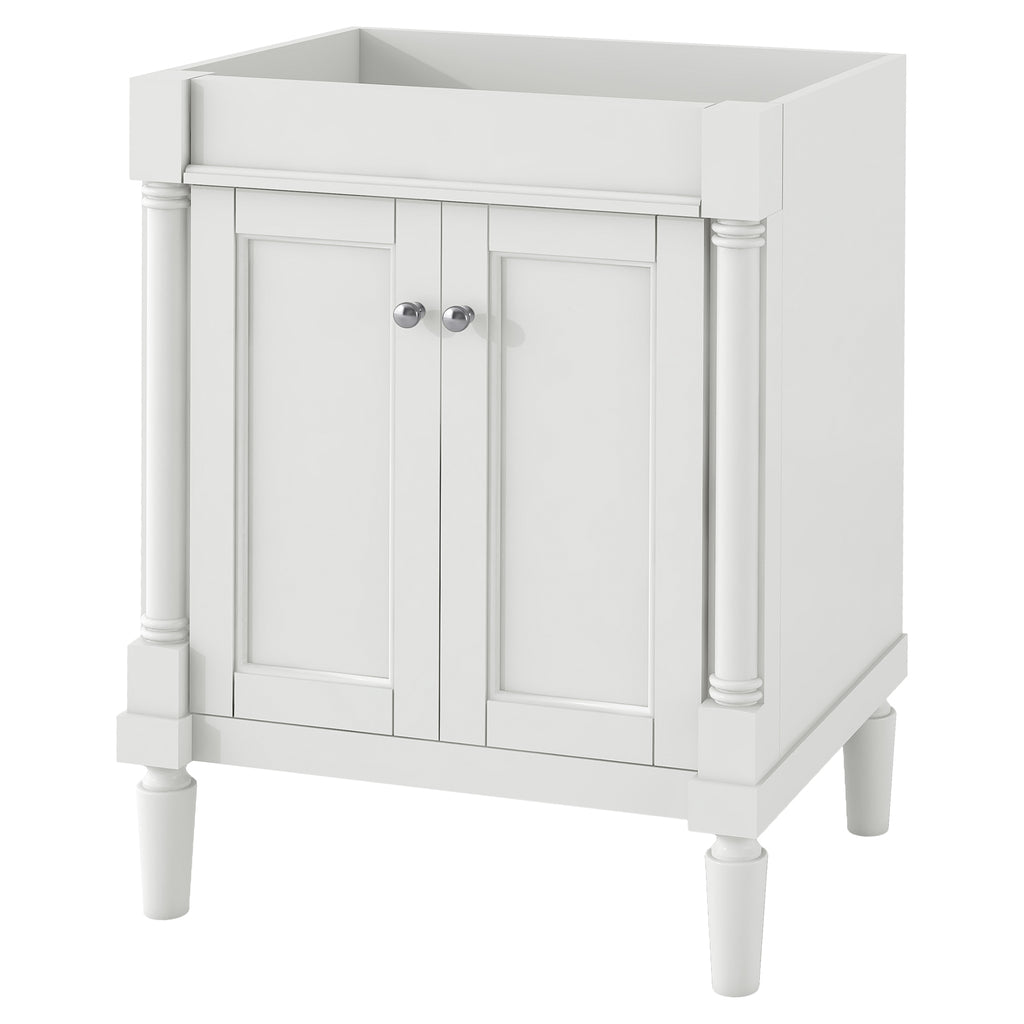 Leoglint 24'' Bathroom Vanity without Sink, 2-Tier Modern Bathroom Storage Cabinet, Single Sink Bathroom Vanity, Large Storage Shelves (NOT INCLUDE BASIN SINK)