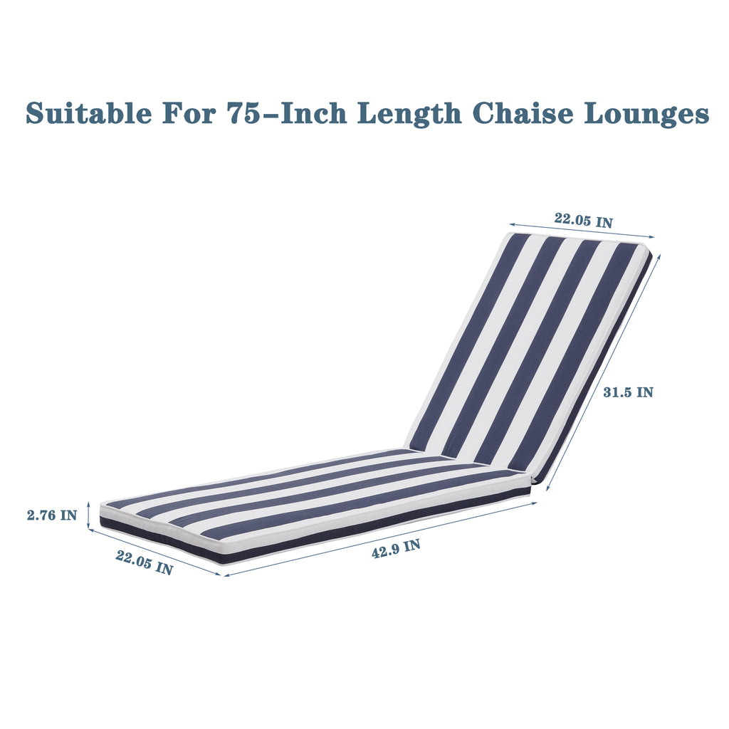 Leoglint 1PCS Outdoor Chair Outdoor Lounge Chair Cushion Replacement Patio Funiture Seat Cushion Chaise Lounge Cushion