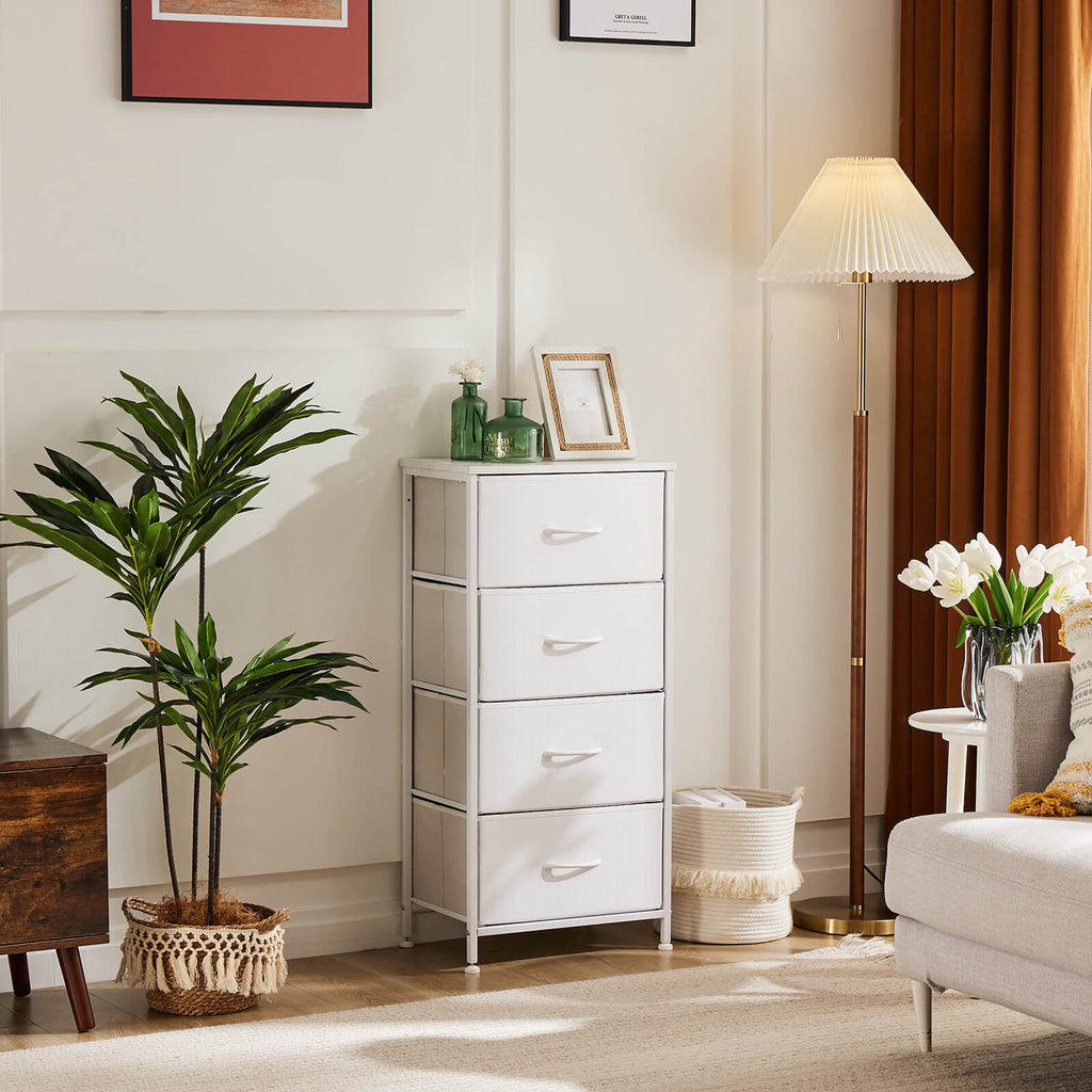 Leoglint Drawer Chest Drawers Dresser Chest of Drawers,Metal Frame and Wood Top,4bc