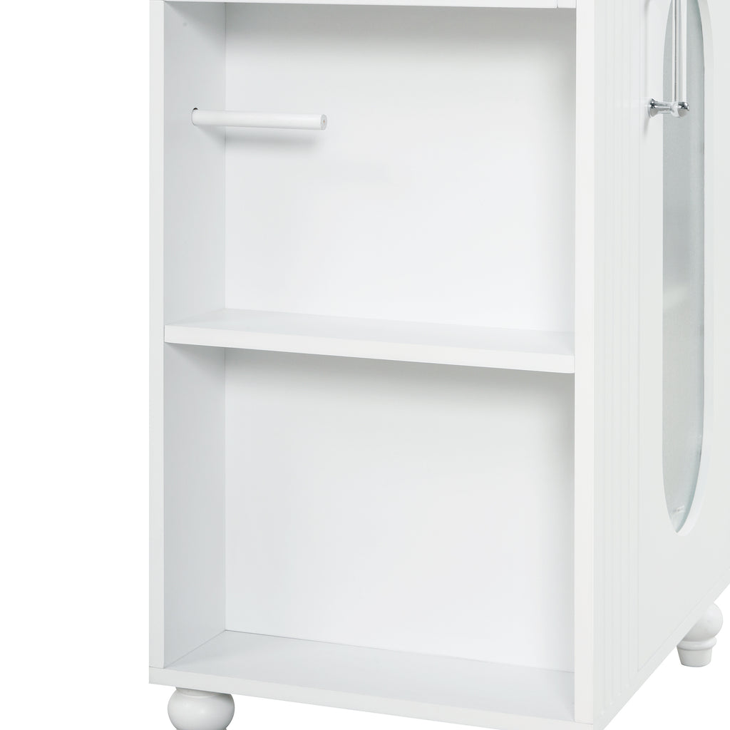 Leoglint 20" Bathroom Vanity with Sink, Bathroom Vanity Cabinet with Two-tier Shelf, Adjustable Shelf, Solid Wood and MDF, White