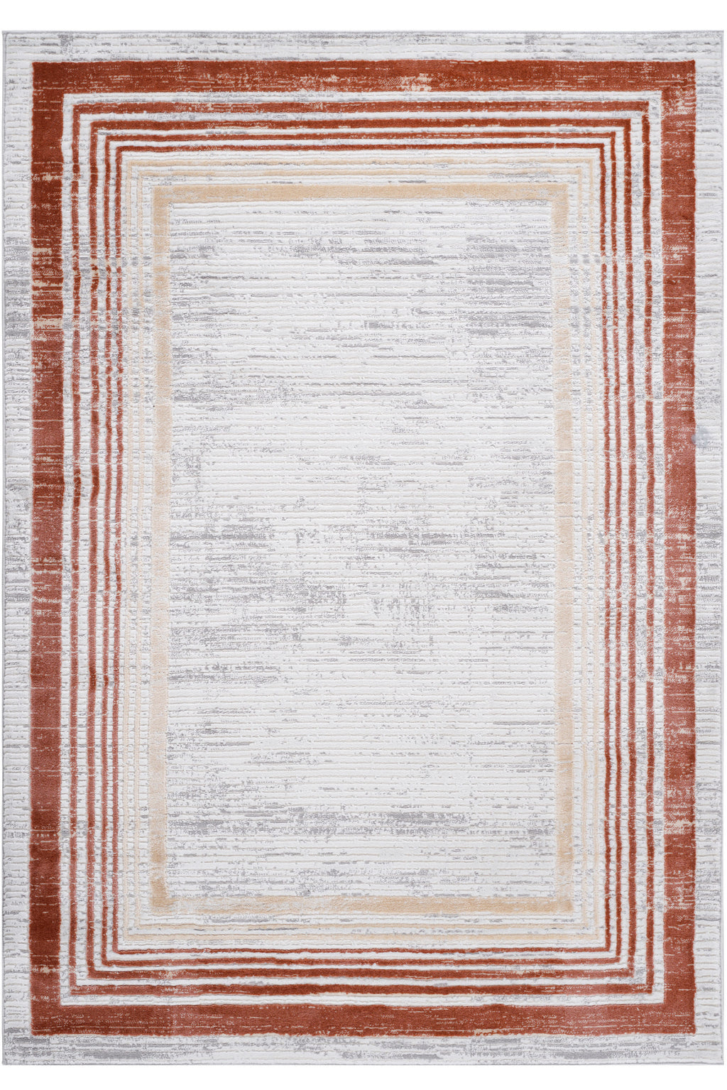 Leoglint 5X7 Brown/Ivory/Bordered Non-Shedding Living Room Bedroom Dining Home Office Stylish and Stain Resistant Area Rug