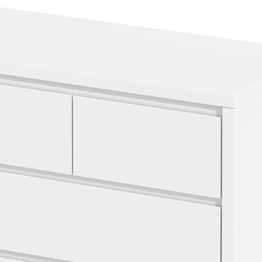 Leoglint Sideboard 31.61"4-Tier 5-Drawer MDF Storage Cabinet,for Bedroom,Living Room,Dining Room,Hallways,White