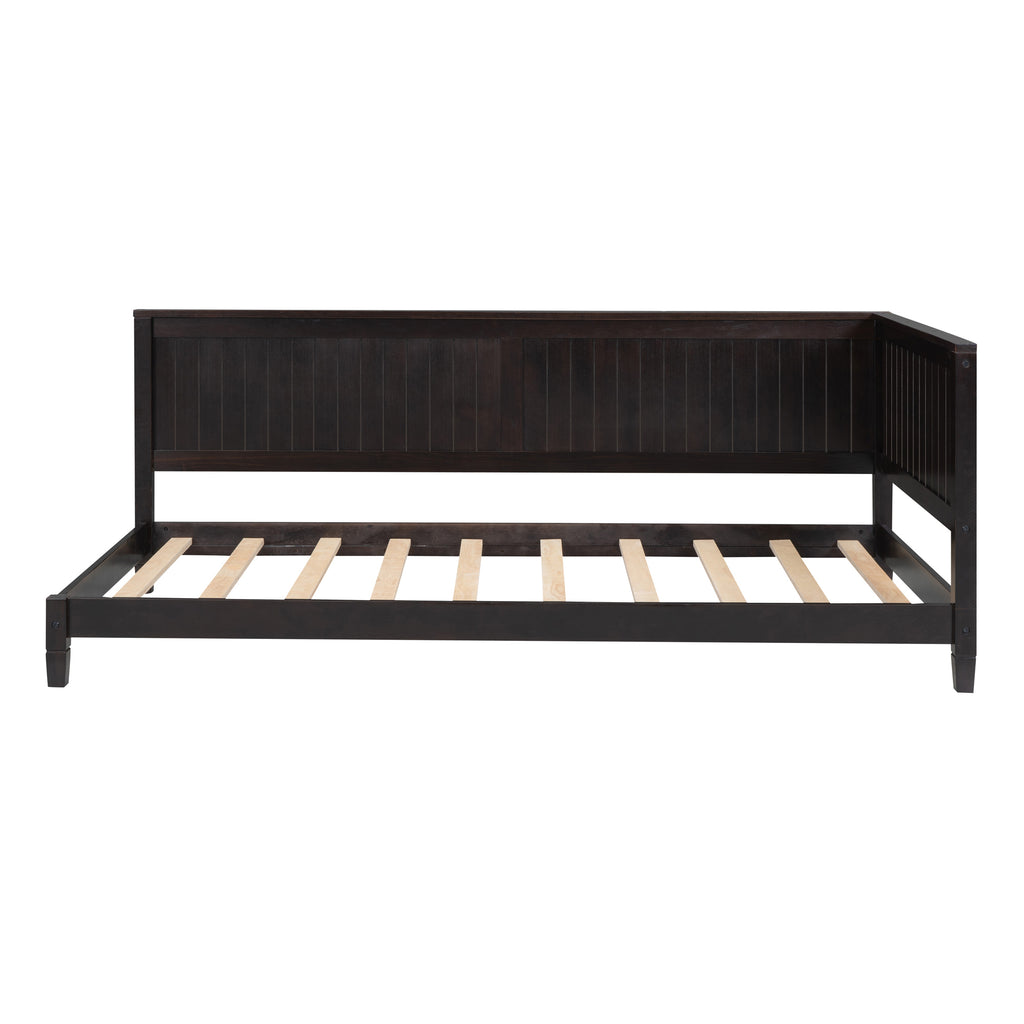 Leoglint Twin Size Wood Daybed/Sofa Bed Frame, Espresso