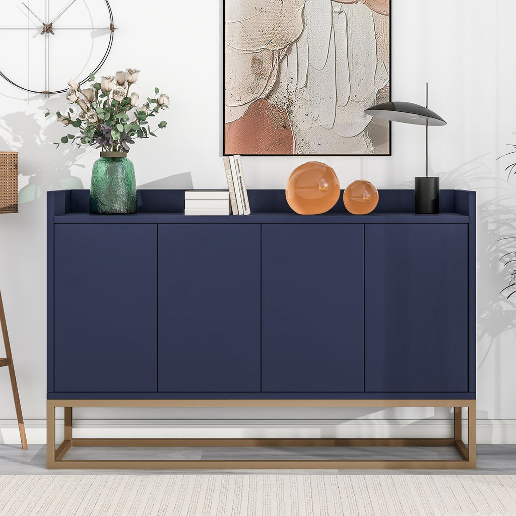 Leoglint TREXM Modern Sideboard Elegant Buffet Cabinet with Large Storage Space for Dining Room, Entryway (Navy)