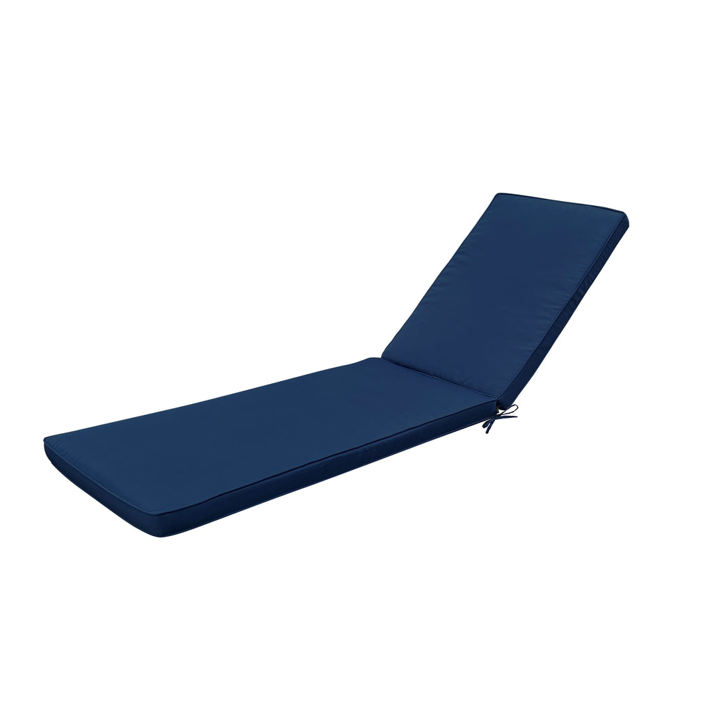 Leoglint 2PCS Set Outdoor Chair Outdoor Lounge Chair Cushion Replacement Patio Funiture Seat Cushion Chaise Lounge Cushion-Navy Blue