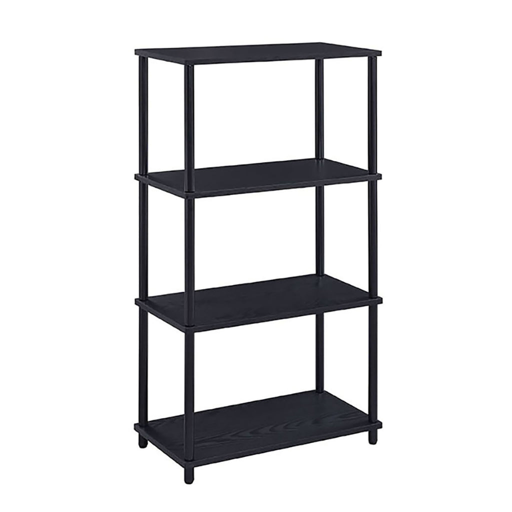 Leoglint Black Bookshelf with 4 Shelf