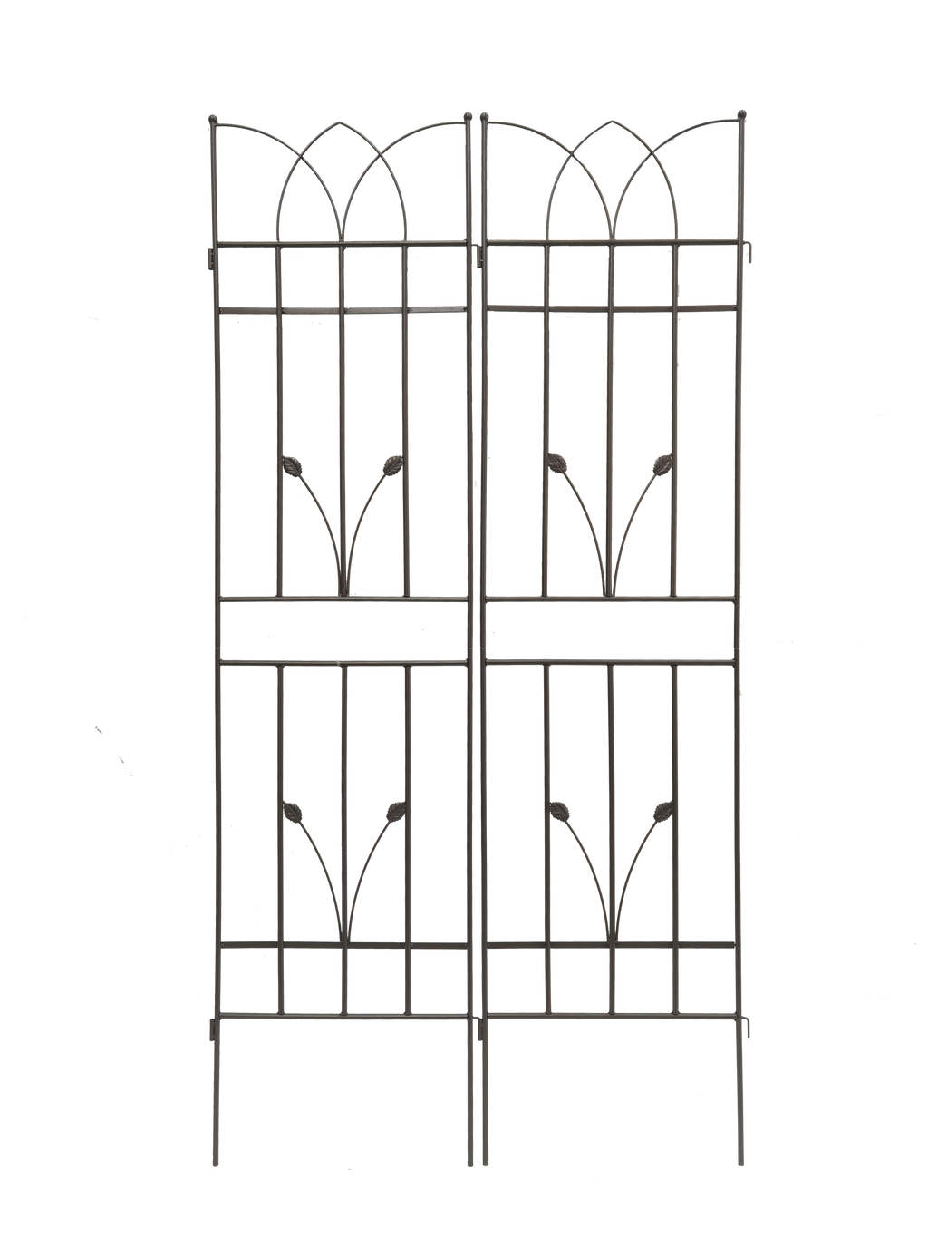 Leoglint 2 Pack Metal Garden Trellis 71" x 17.7" Rustproof Trellis for Climbing Plants Outdoor Flower Support Brown