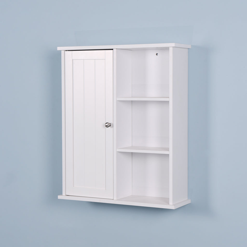 Leoglint Wall Mount Medicine Cabinet with a Door, Wooden Bathroom Storage Cabinet with Adjustable Shelf