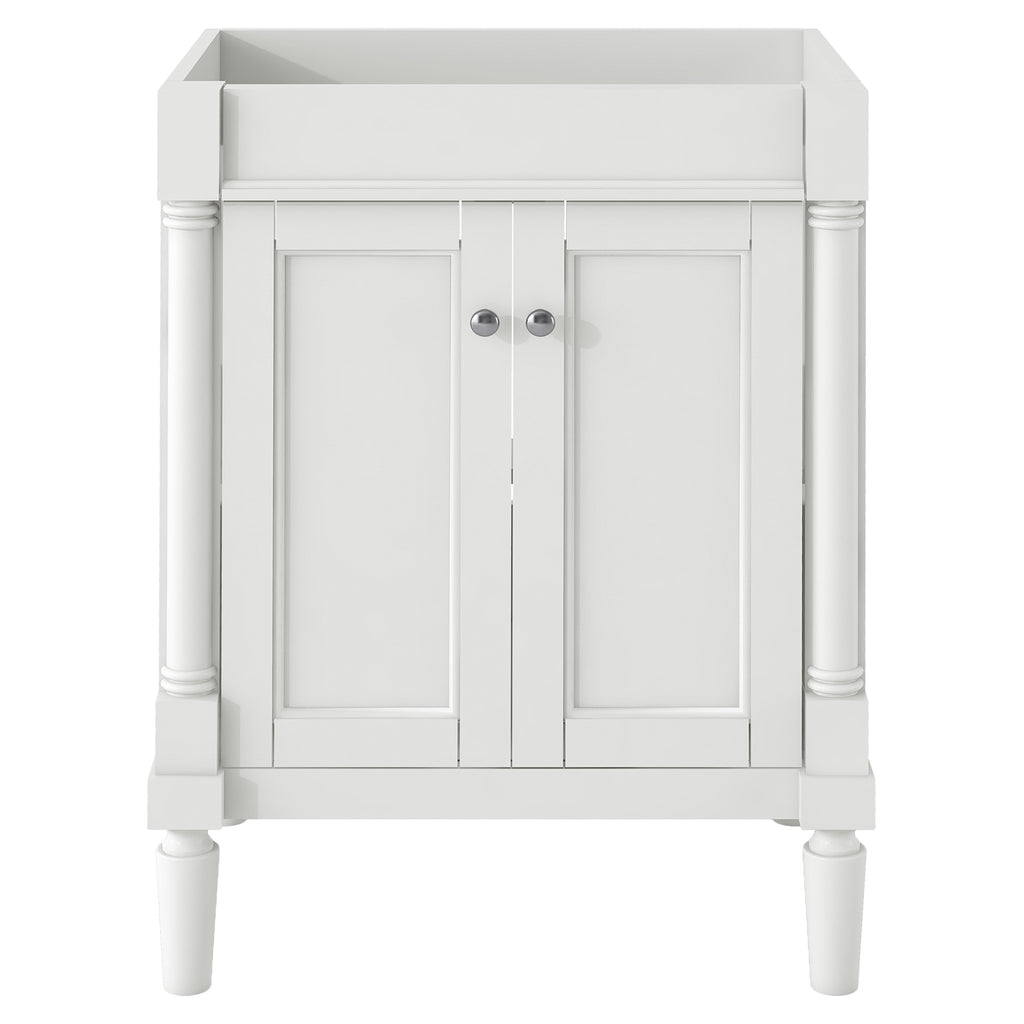 Leoglint 24'' Bathroom Vanity without Sink, 2-Tier Modern Bathroom Storage Cabinet, Single Sink Bathroom Vanity, Large Storage Shelves (NOT INCLUDE BASIN SINK)