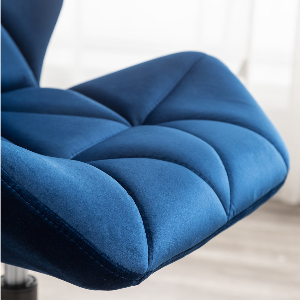 Leoglint Eldon Diamond Tufted Adjustable Swivel Office Chair, Blue