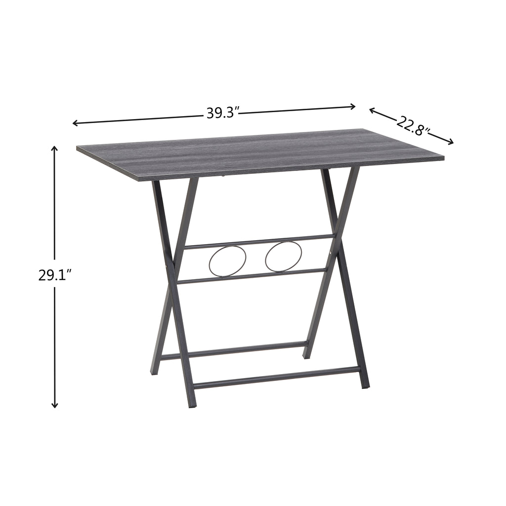 Leoglint Small Foldable Office Desk for Small Spaces, Living Room Multifunctional Computer Table Writing Workstation for Home Office, No Assembly Required for Space-Saving