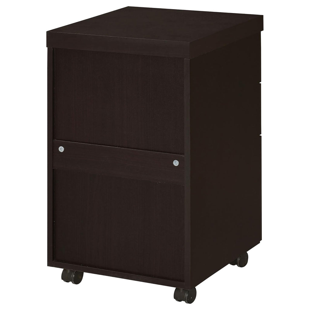 Leoglint Cappuccino 3-Drawer Mobile File Cabinet