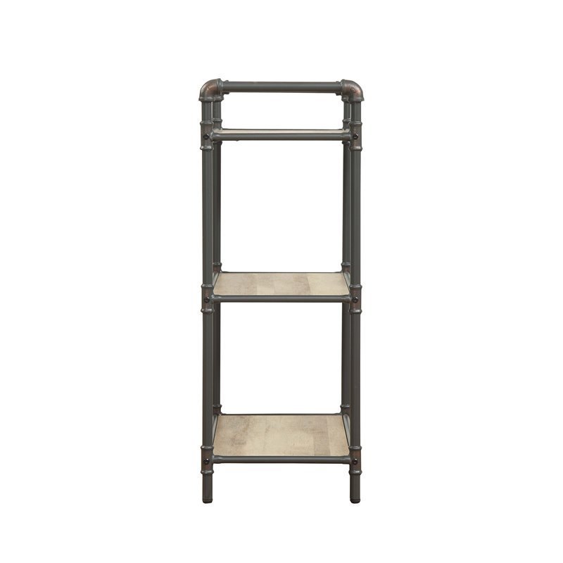 Leoglint ACME Itzel Bookshelf in Antique Oak & Sandy Gray 97162